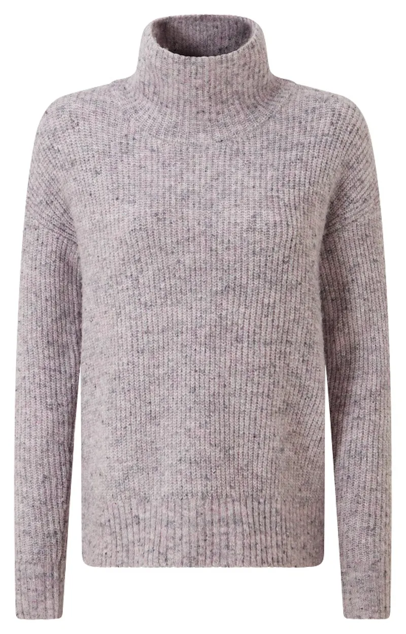 Sherpa Womens Tsetang Mock Neck Monsoon Grey